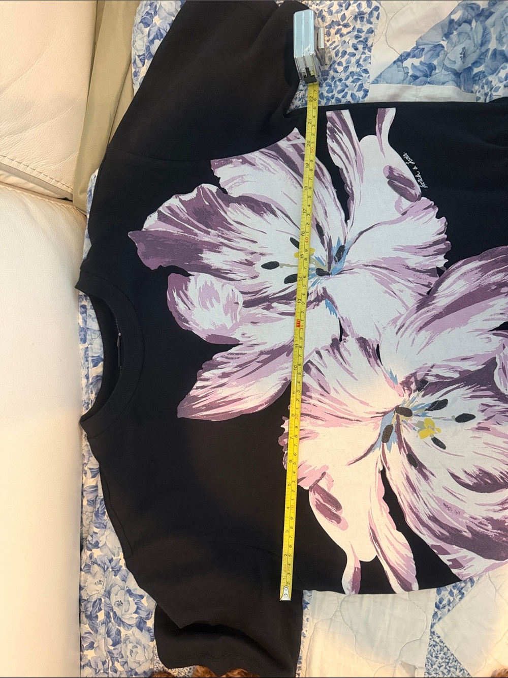 Scotch and soda Floral Graphic Tee - Purple & White Flowers - Picture 6 of 8
